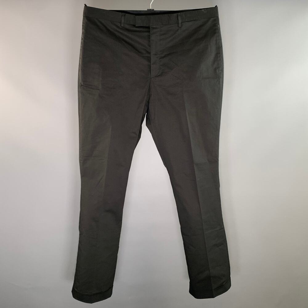 PRADA Size 40 Black Cotton Nylon Flat Front Dress Pants